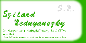 szilard mednyanszky business card